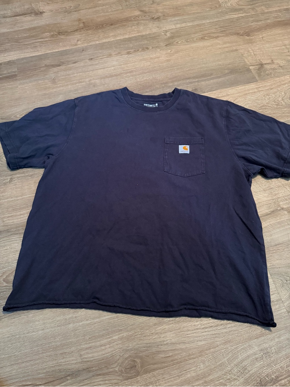 Carhartt Navy Short Sleeve Pocket Tee with Logo Patch